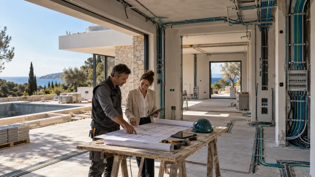 Préparation des réseaux et de l’infrastructure domotique d’une maison neuve